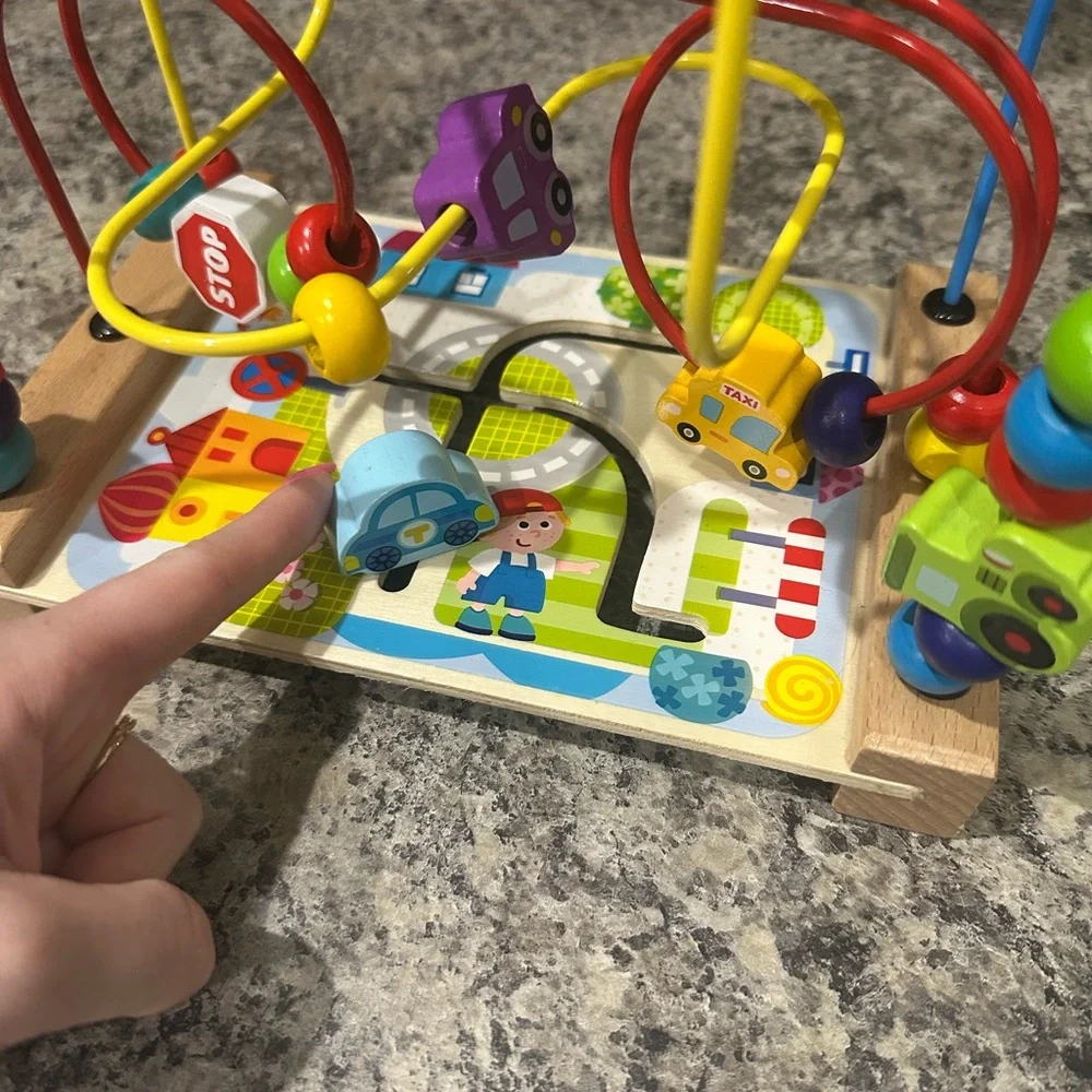 Bead Maze Activity Roller Coaster Toy Cars